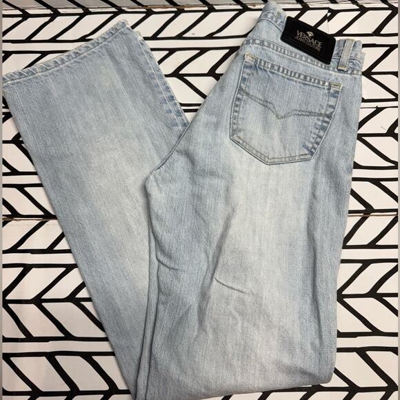 Versace Jeans Couture Light Wash Bootcut Denim size 28- excellent condition! - Picture 1 of 9
